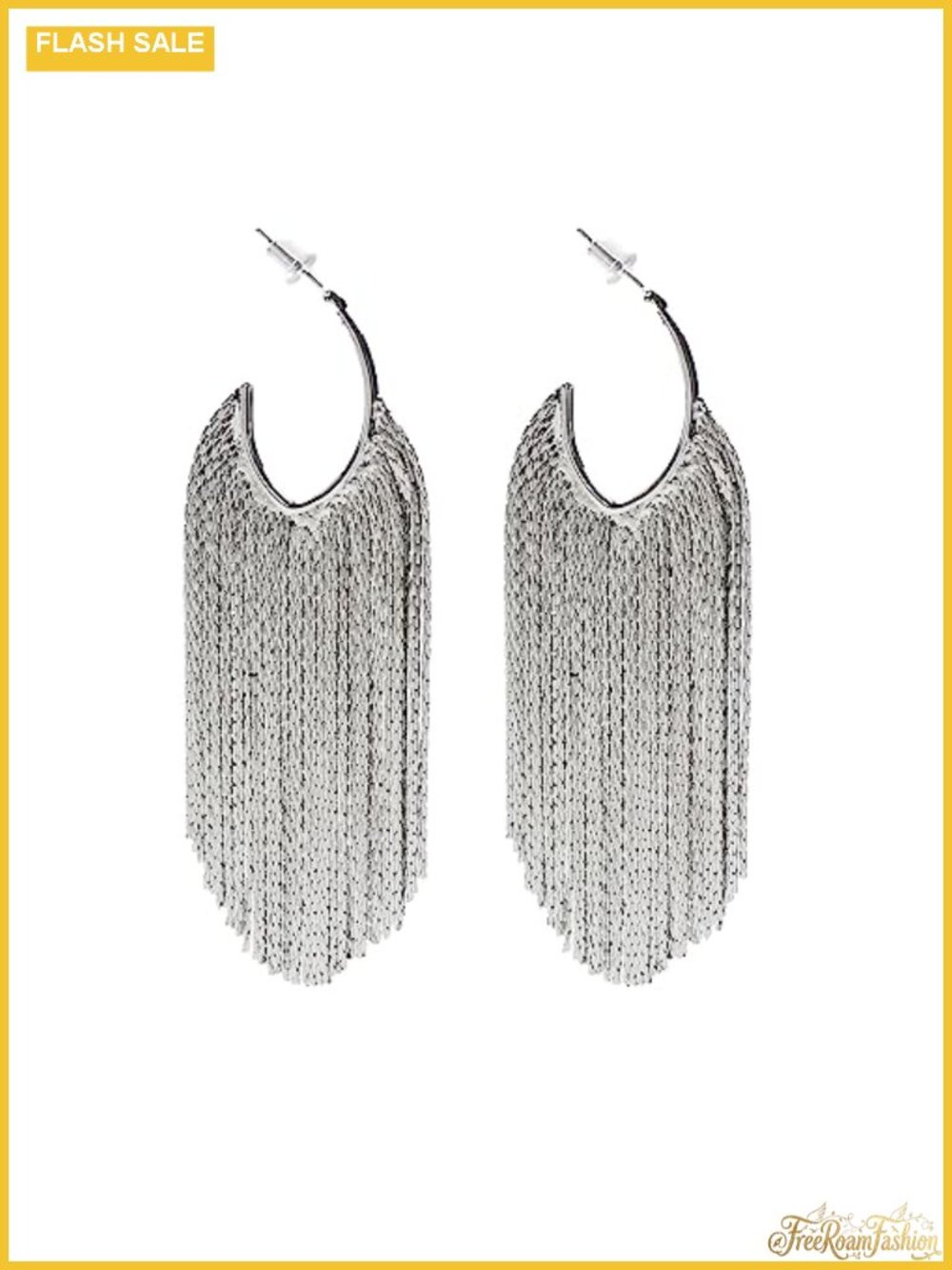 Bohemian Tassel Drop Dangle Earrings Brass Fringe Chain Prom Party Formal